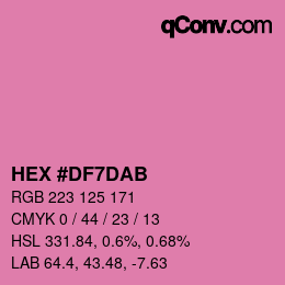 Color code: HEX #DF7DAB | qconv.com