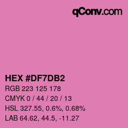 颜色代码: HEX #DF7DB2 | qconv.com