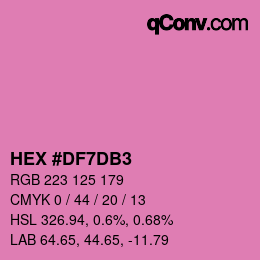 颜色代码: HEX #DF7DB3 | qconv.com