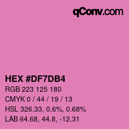 颜色代码: HEX #DF7DB4 | qconv.com