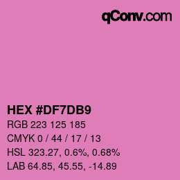 カラーコード: HEX #DF7DB9 | qconv.com