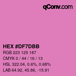 Color code: HEX #DF7DBB | qconv.com