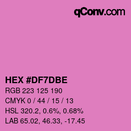 Color code: HEX #DF7DBE | qconv.com