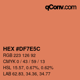 カラーコード: HEX #DF7E5C | qconv.com