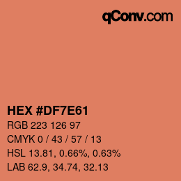 Color code: HEX #DF7E61 | qconv.com
