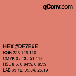 カラーコード: HEX #DF7E6E | qconv.com