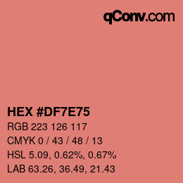Color code: HEX #DF7E75 | qconv.com