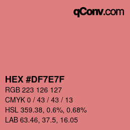 Color code: HEX #DF7E7F | qconv.com