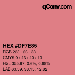 カラーコード: HEX #DF7E85 | qconv.com