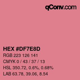 Color code: HEX #DF7E8D | qconv.com