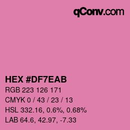 Color code: HEX #DF7EAB | qconv.com