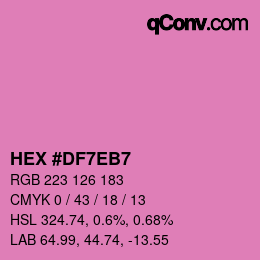 Color code: HEX #DF7EB7 | qconv.com