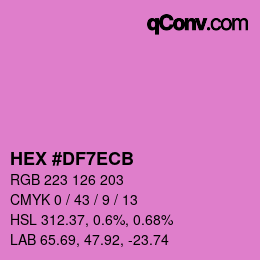 Color code: HEX #DF7ECB | qconv.com