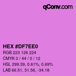 Color code: HEX #DF7EE0 | qconv.com