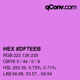 カラーコード: HEX #DF7EEB | qconv.com