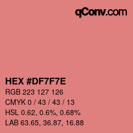 Farbcode: HEX #DF7F7E | qconv.com