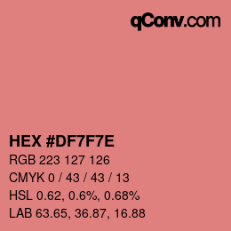 Color code: HEX #DF7F7E | qconv.com