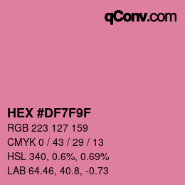 カラーコード: HEX #DF7F9F | qconv.com