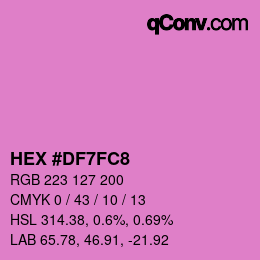 Color code: HEX #DF7FC8 | qconv.com