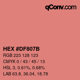 Color code: HEX #DF807B | qconv.com