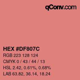 Color code: HEX #DF807C | qconv.com