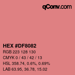 Color code: HEX #DF8082 | qconv.com