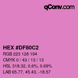 Color code: HEX #DF80C2 | qconv.com