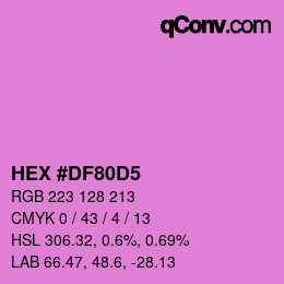 カラーコード: HEX #DF80D5 | qconv.com