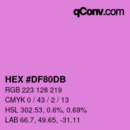 Color code: HEX #DF80DB | qconv.com
