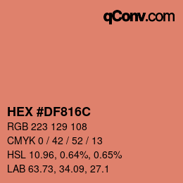 Farbcode: HEX #DF816C | qconv.com