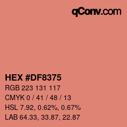 Color code: HEX #DF8375 | qconv.com