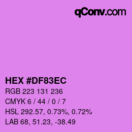 Color code: HEX #DF83EC | qconv.com