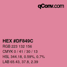 Color code: HEX #DF849C | qconv.com