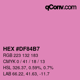 Color code: HEX #DF84B7 | qconv.com