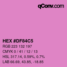カラーコード: HEX #DF84C5 | qconv.com