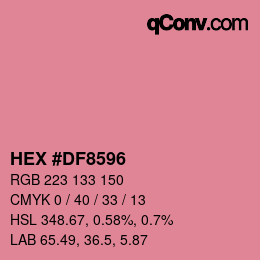 Color code: HEX #DF8596 | qconv.com