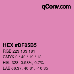 カラーコード: HEX #DF85B5 | qconv.com