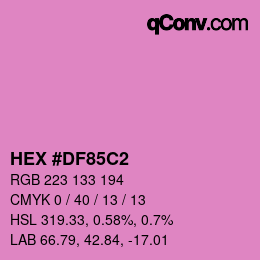 カラーコード: HEX #DF85C2 | qconv.com