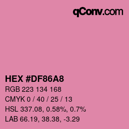 Color code: HEX #DF86A8 | qconv.com