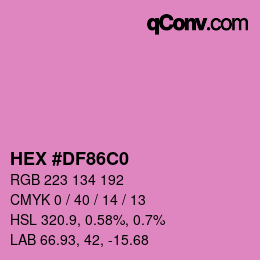 Color code: HEX #DF86C0 | qconv.com