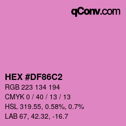 Color code: HEX #DF86C2 | qconv.com
