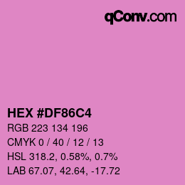 Color code: HEX #DF86C4 | qconv.com