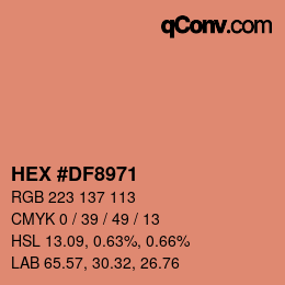Color code: HEX #DF8971 | qconv.com