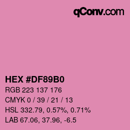 Color code: HEX #DF89B0 | qconv.com