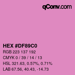 Color code: HEX #DF89C0 | qconv.com