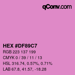 Color code: HEX #DF89C7 | qconv.com