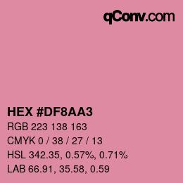 Color code: HEX #DF8AA3 | qconv.com