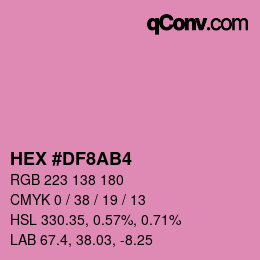 Color code: HEX #DF8AB4 | qconv.com