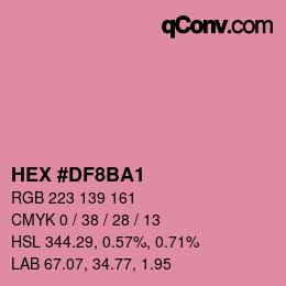 Color code: HEX #DF8BA1 | qconv.com