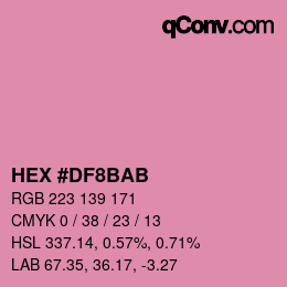 カラーコード: HEX #DF8BAB | qconv.com